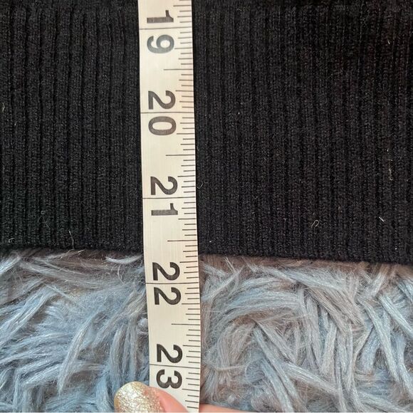 Aqua Cashmere Black Voluminous Sleeves Cashmere Sweater Size M - Picture 4 of 4
